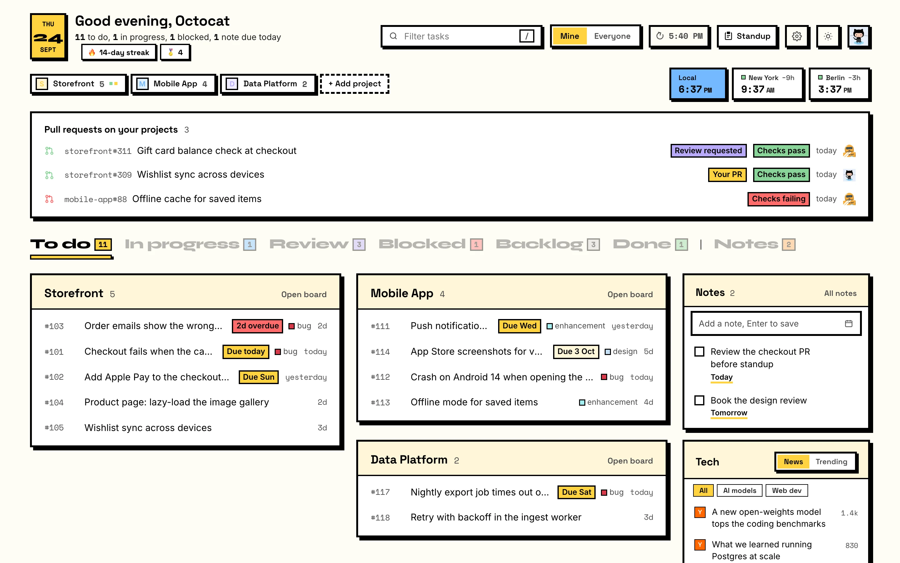 Tabboard – GitHub Projects New Tab